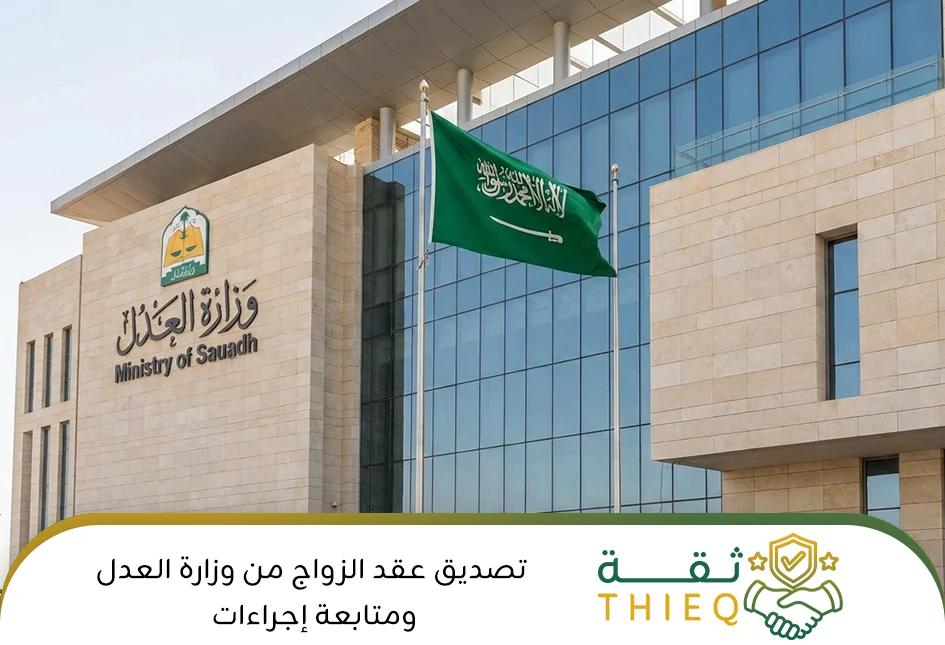 تصديق عقد الزواج من وزارة العدل ومتابعة إجراءات المحكمة العامة بالرياض للزواج وتصاريح الإمارة