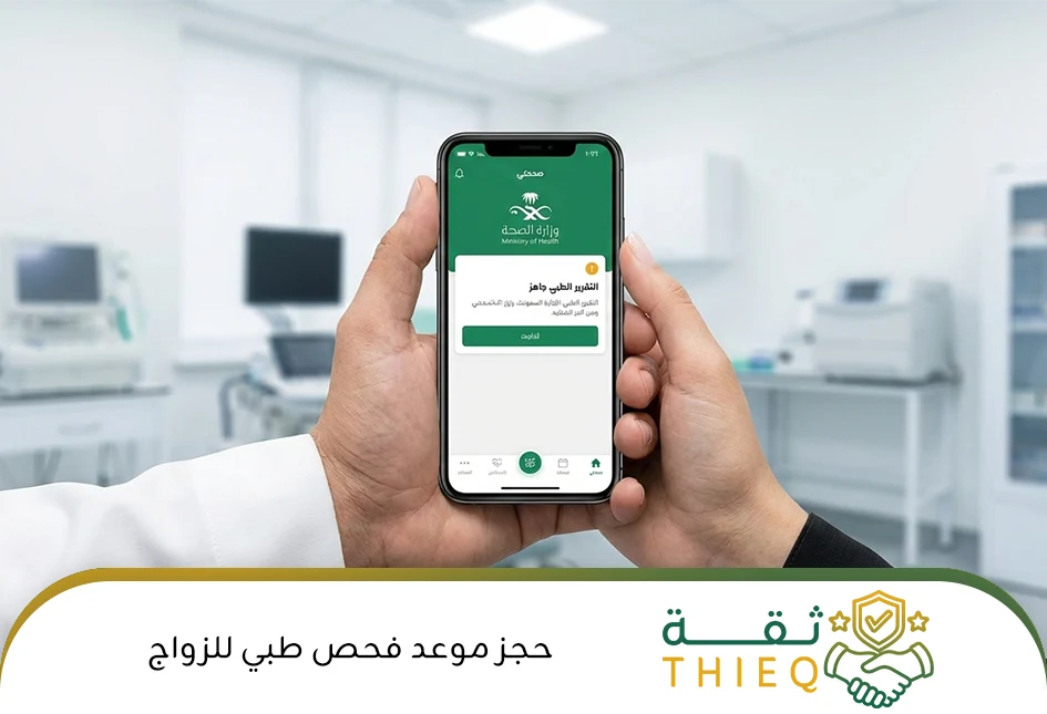 حجز موعد فحص طبي للزواج تطبيق صحتي ونتائج التحليل الطبي للزواج بالسعودية لعام 2026